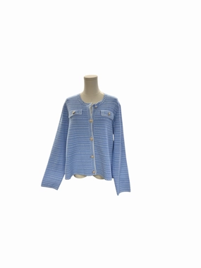 NWT Select   Trend Women's Sweater Jacket Blue 3X Static Reducing Finish