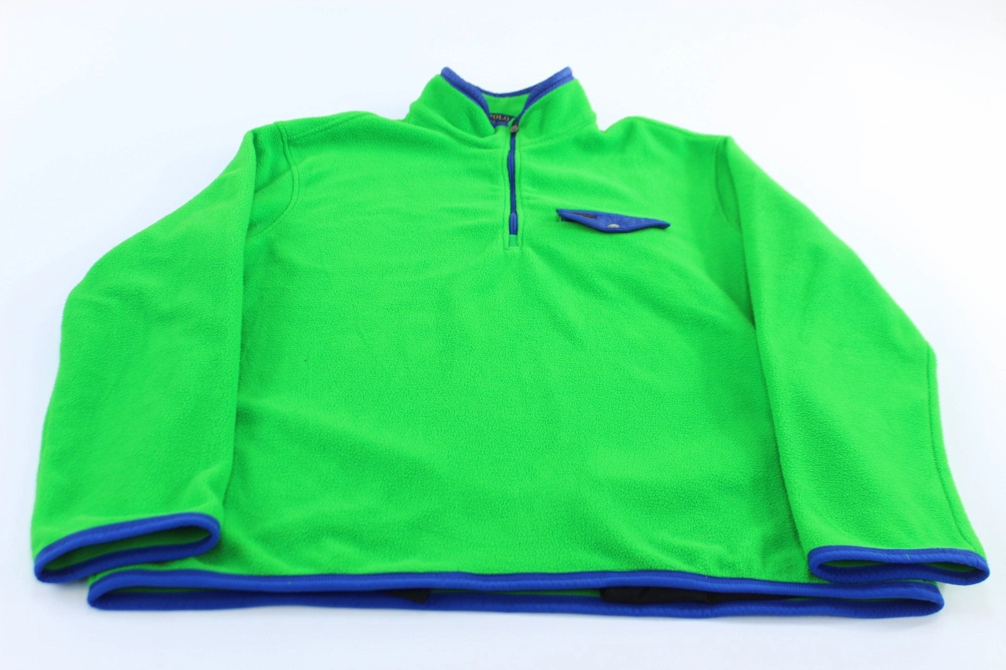 Active Protection Gear Polo Ralph Lauren Blue & Green Half Zip Fleece Pullover