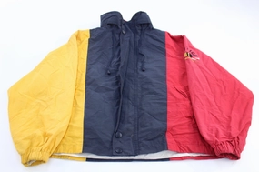 Rain Protection Vintage Nautica Sailing Embroidered Logo Colorblock Zip Up Jacket