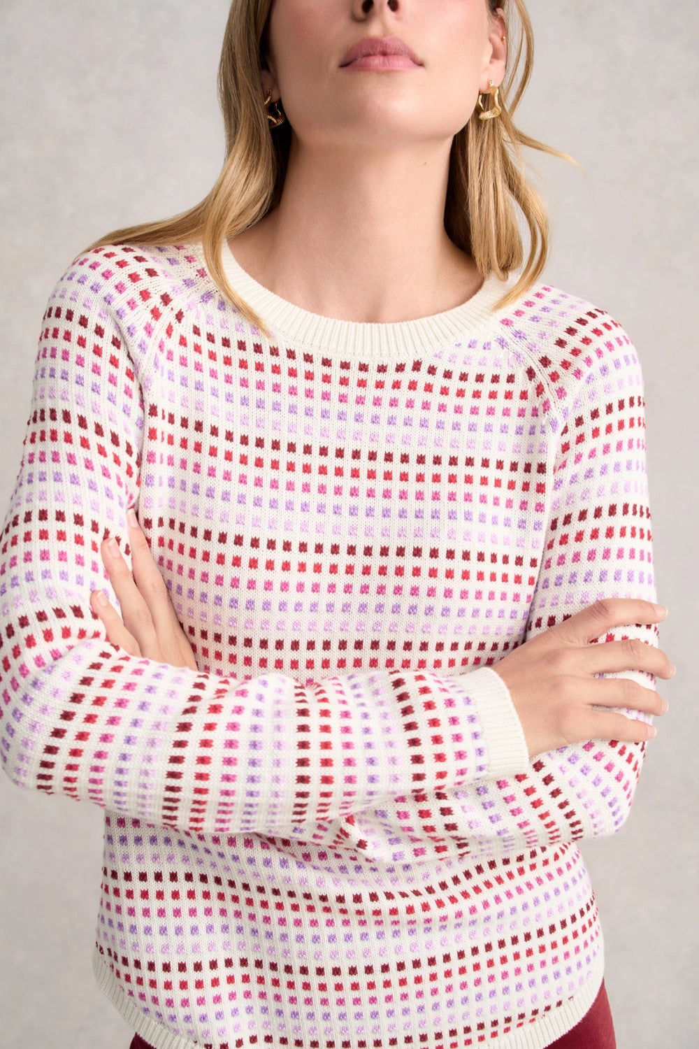 Organic Cotton Jumper - Red Multi Dot Hypoallergenic Fibers MidWeight Construction