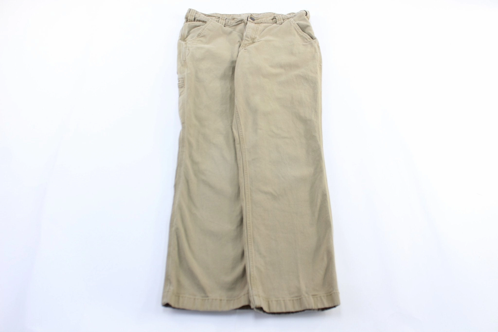 Denim finish Comfort-First Carhartt Logo Patch Light Tan Carpenter Pants