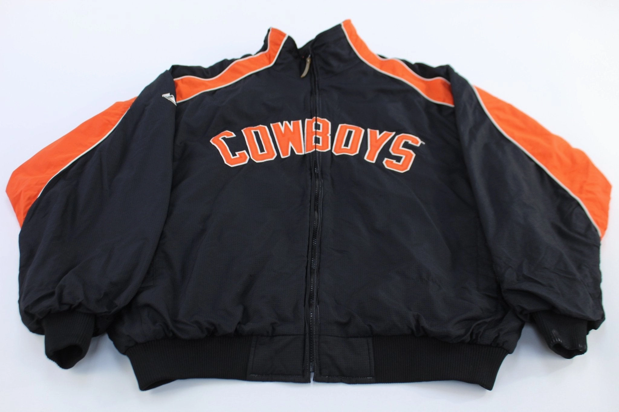 fall season Oklahoma State Cowboys Embroidered Majestic Zip Up Jacket