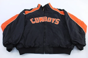 fall season Oklahoma State Cowboys Embroidered Majestic Zip Up Jacket