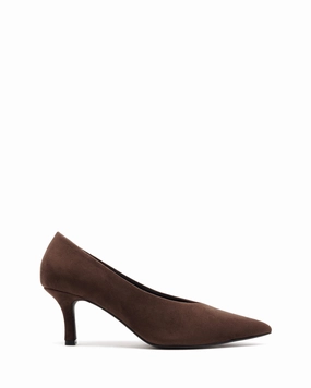 Comfortable Mood Ready Jordyn Pump Chocolate Suede