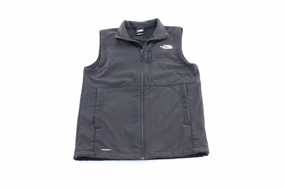 The North Face Logo Black Zip Up Vest Tear Resistant Panels Reflective Detail
