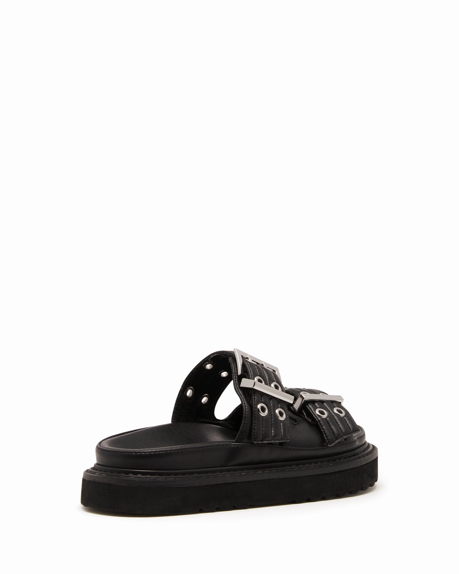 Stretchable Material Origin Sandal Black Smooth
