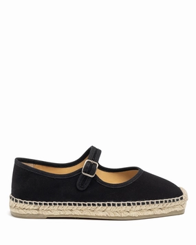 Thong Style Padua Mary Jane Negro Espadrille