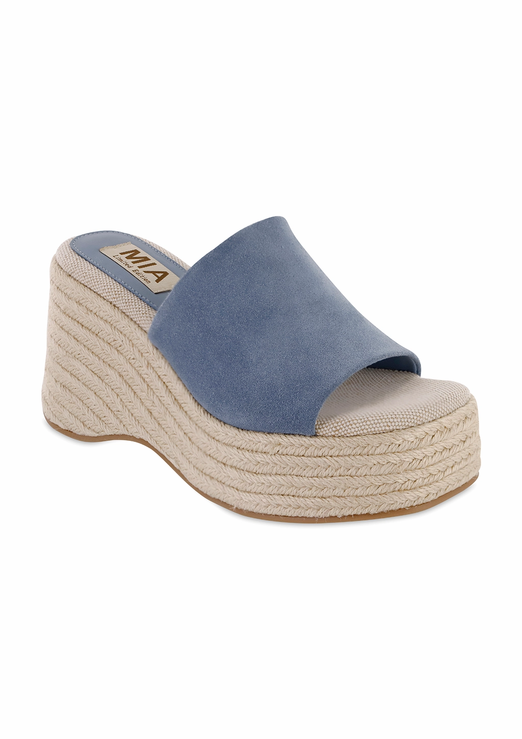 PALMA - DENIM SUEDE Cozy High Heel Boots Heeled Evening Sandals