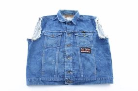 Outdoor Adventure ReversibleStyle Wrangler Embroidered Denim Vest