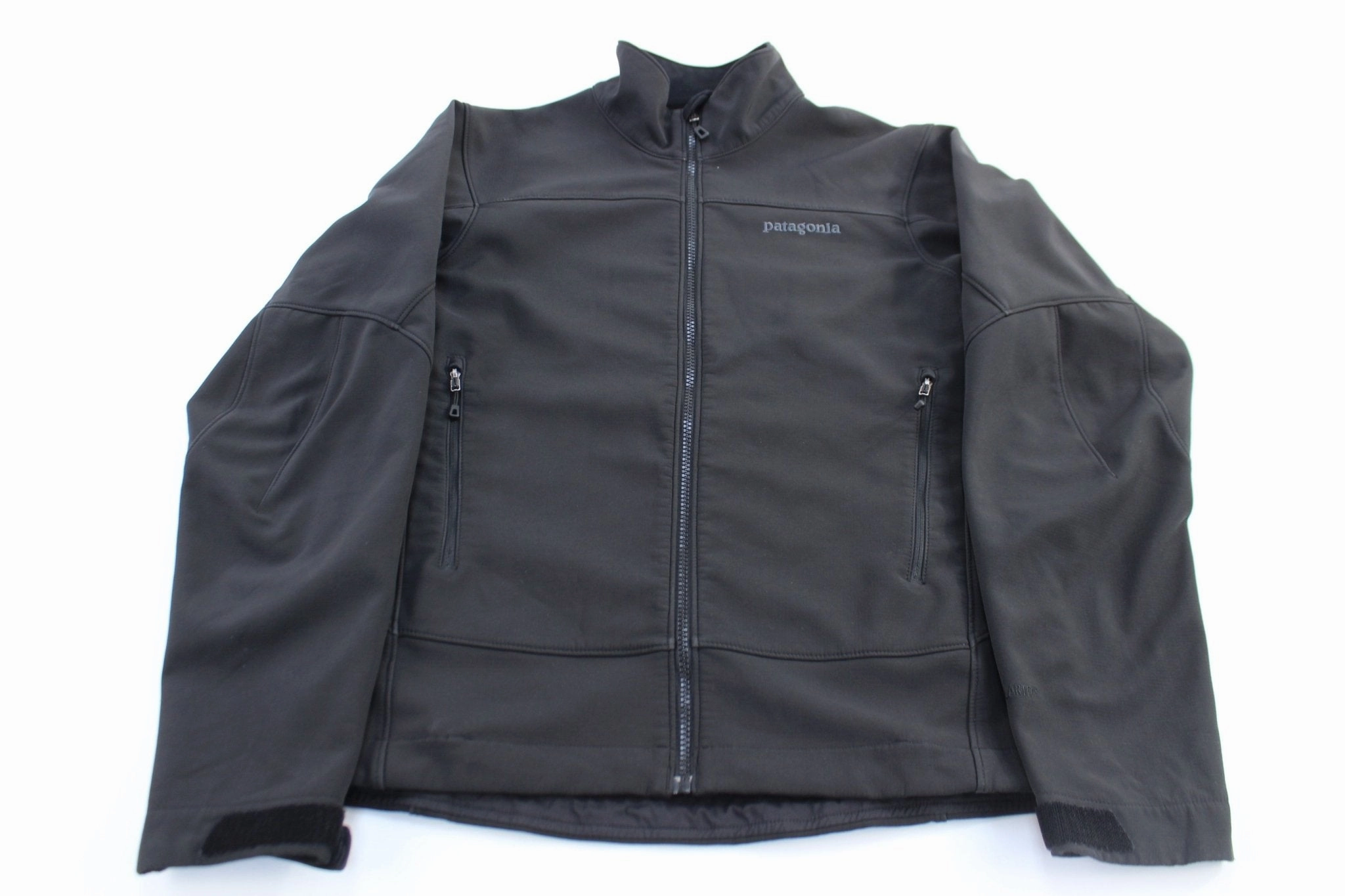 Lightweight Packable Build Patagonia Embroidered Logo Black Polartec Zip Up Jacket