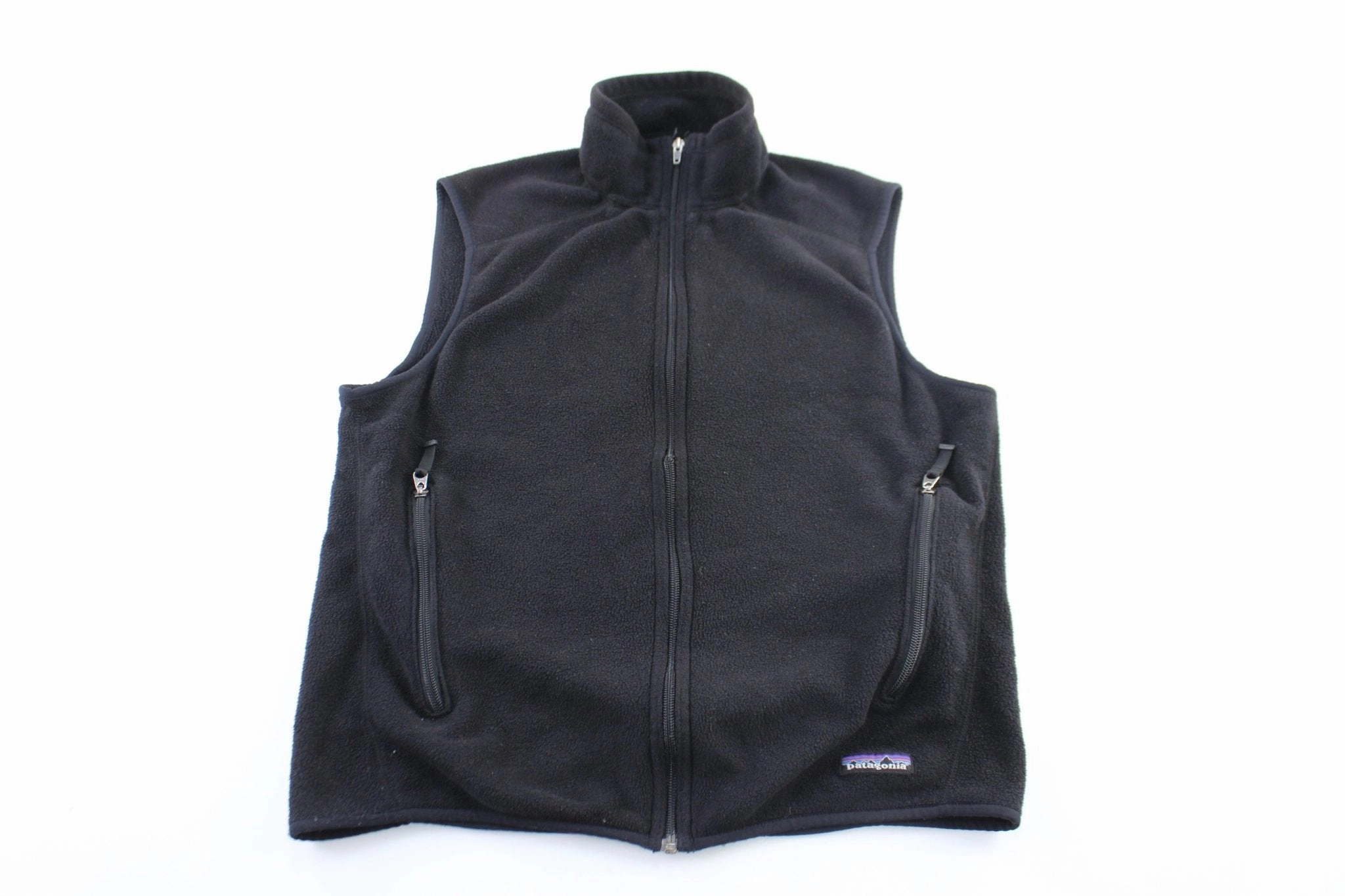 Patagonia Logo Patch Black Zip Up Vest Interchangeable Liner System