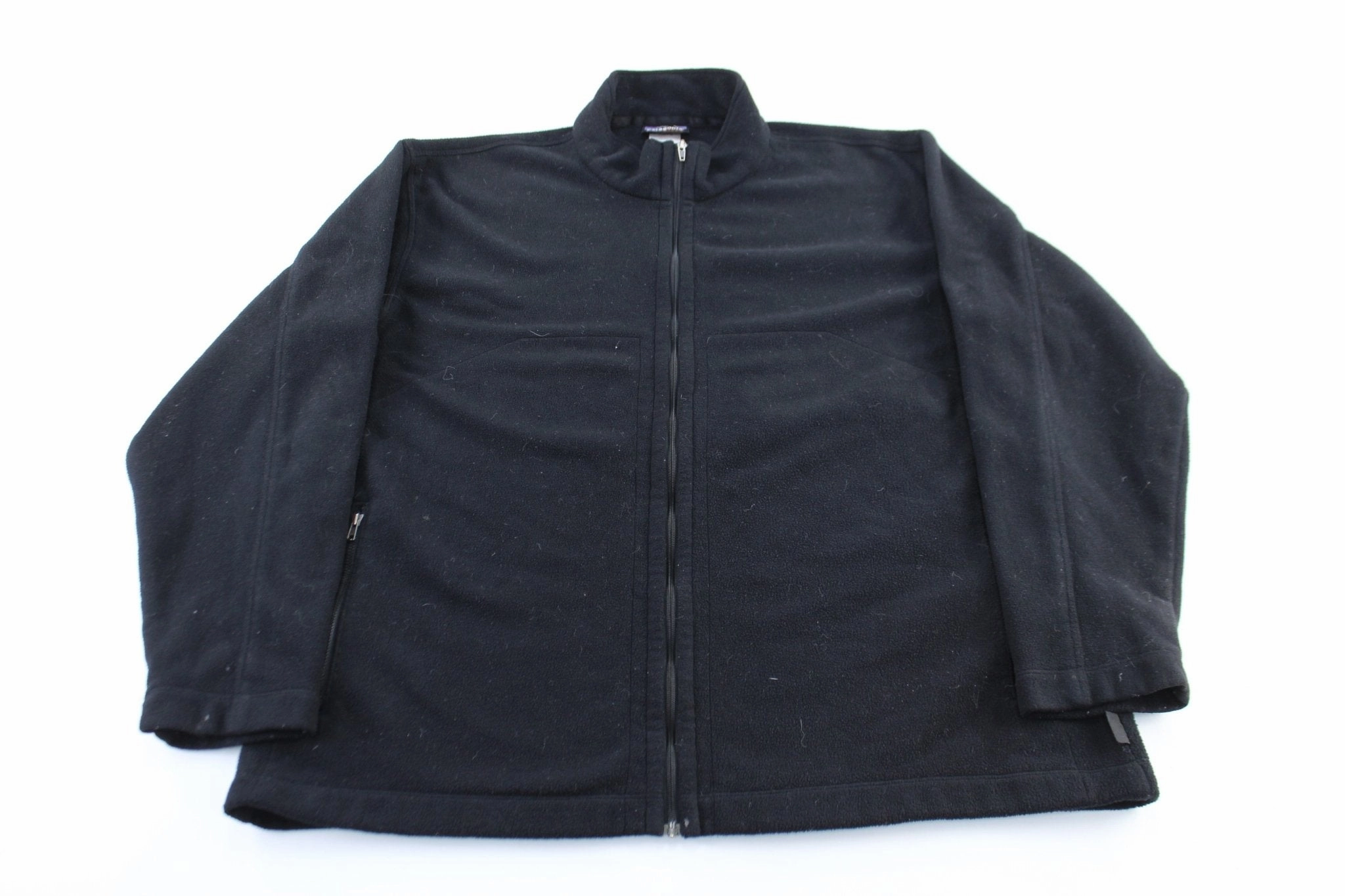 Last Patagonia Synchilla Embroidered Pirate Logo Black Zip Up Jacket