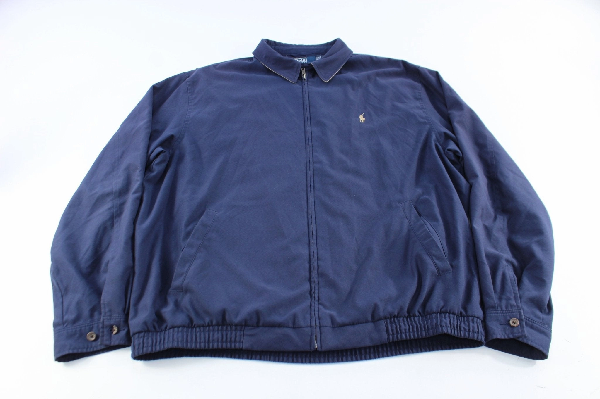 suitable for extreme sports suitable for cultural festivals Polo by Ralph Lauren Embroidered Logo Navy Blue Zip Up Jacket