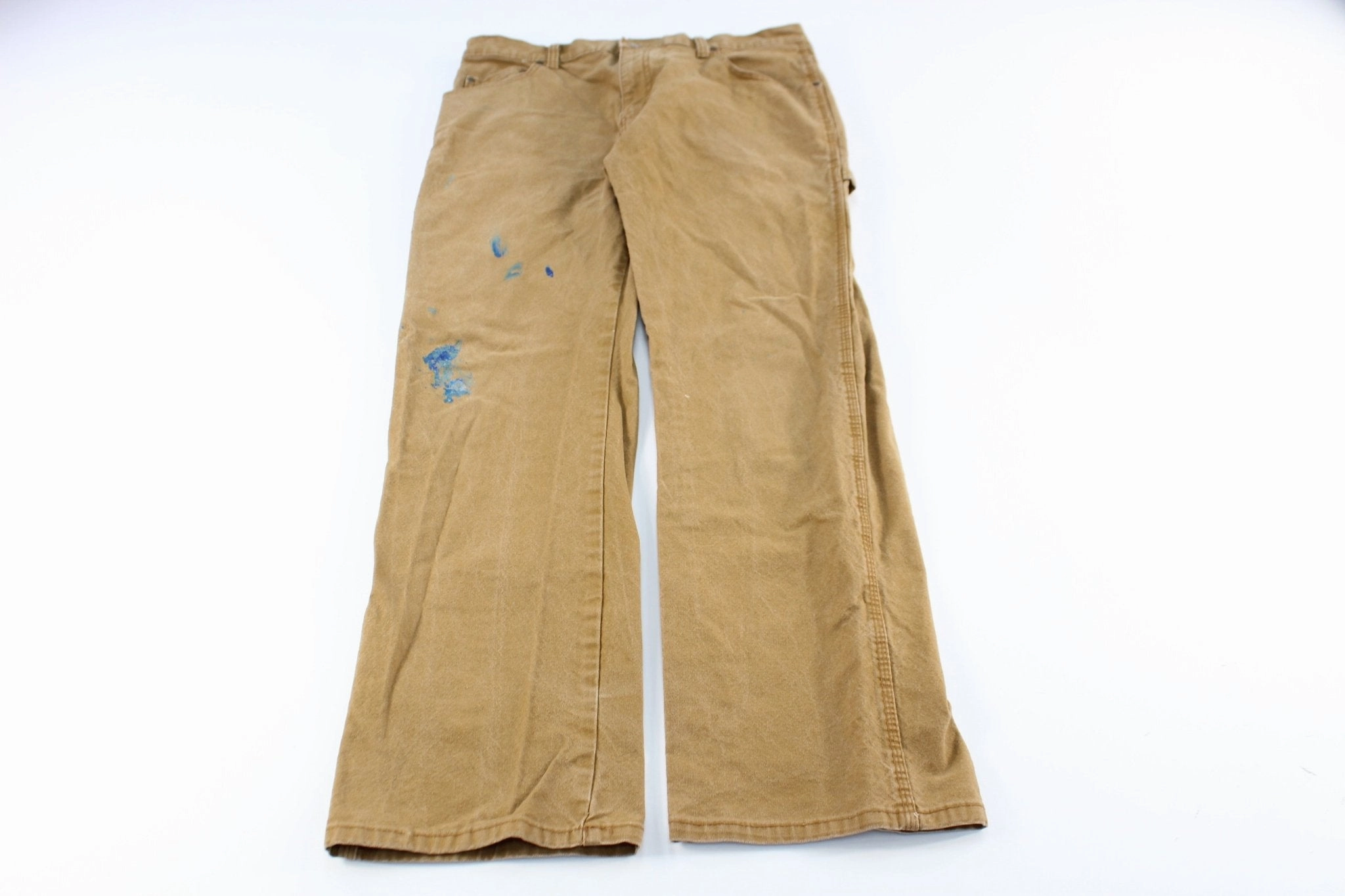 Modern Relaxed Carhartt Logo Patch Washed Carpenter Pants
