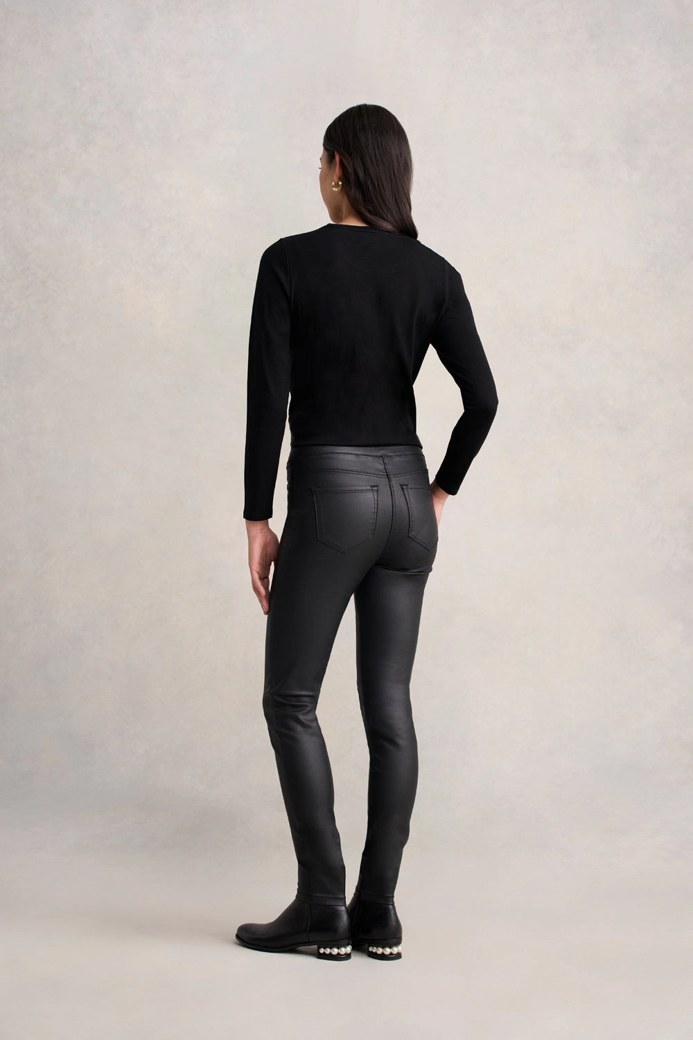 Bengajean? Skinny Leg Coated - Black Traveler Gear Morning Stroll Autumn Days Unisex Wear Teen Outfit