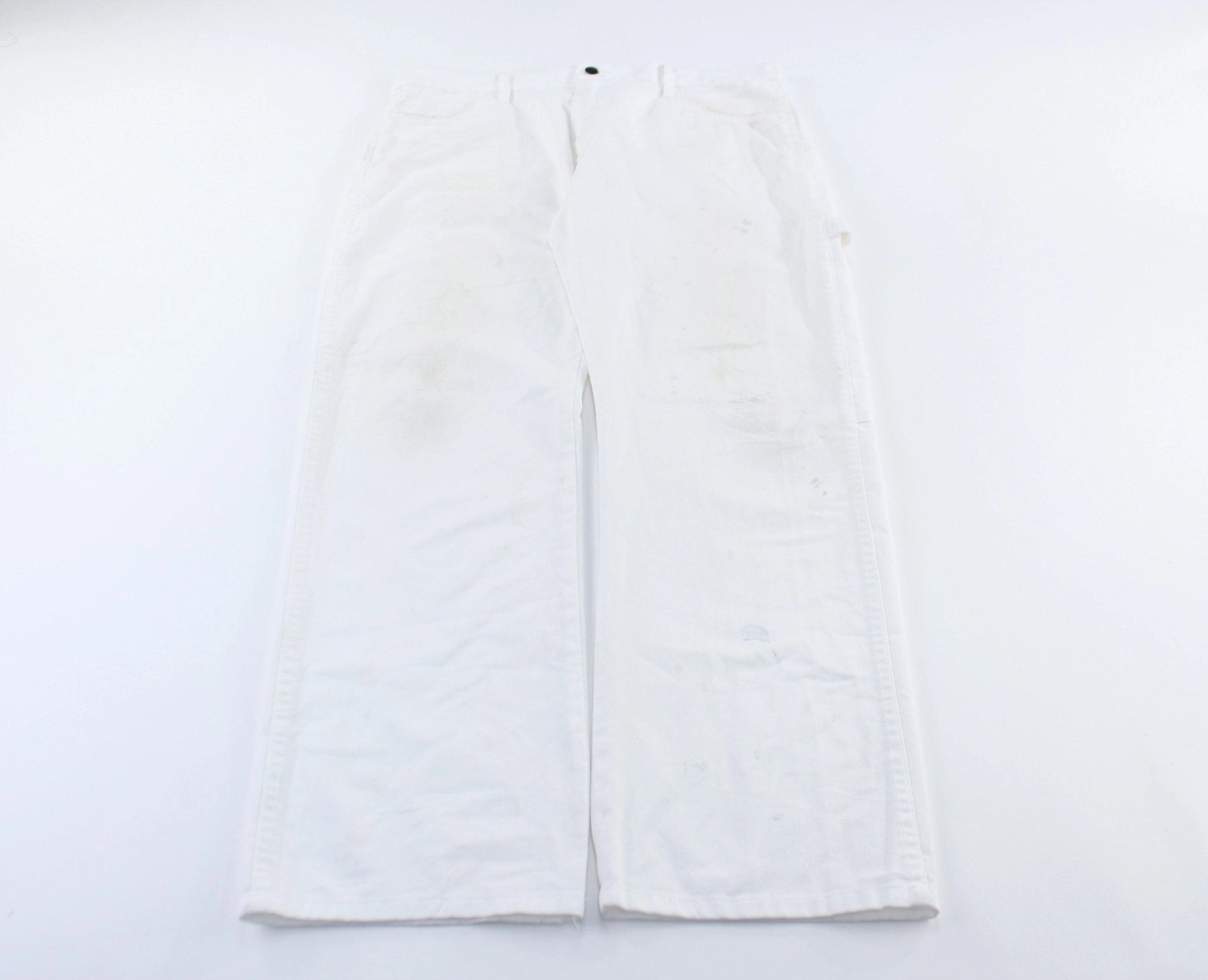 Anti Pilling Textile anti slip grip Dickie's Logo Patch White Carpenter Pants