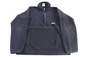 Explain Patagonia Synchilla Logo Patch Black Fleece Pullover