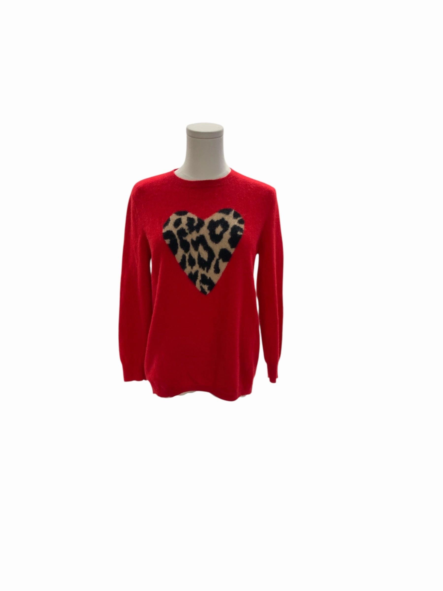 Low carbon footprint Philosophy Women's Cashmere Sweater Cheetah Red M