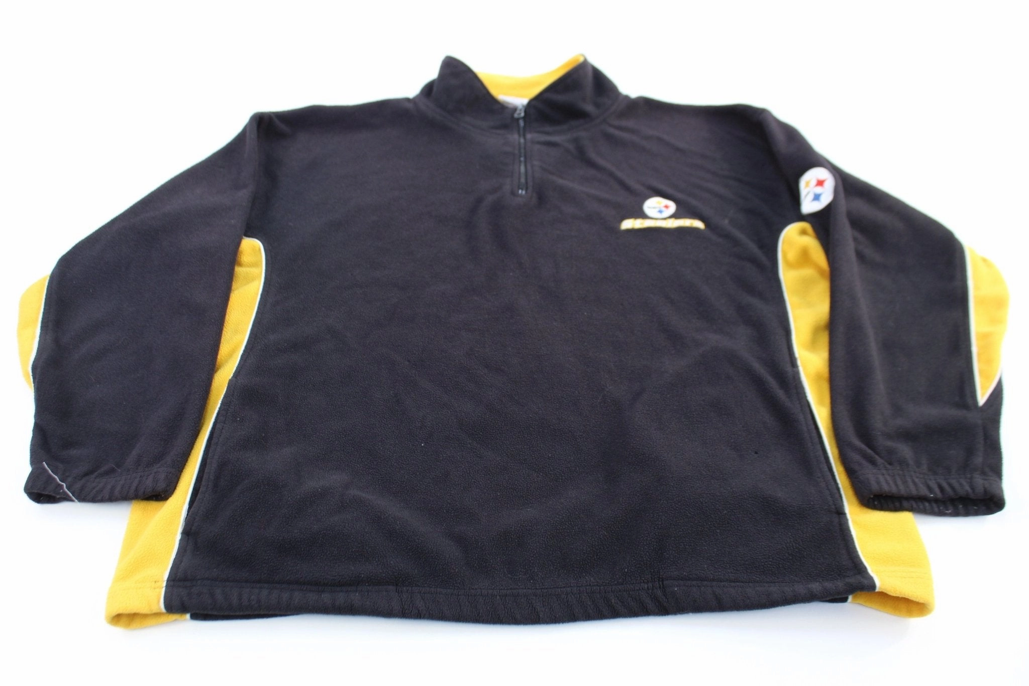 Pittsburgh Steelers Football Embroidered Fleece Pullover Adjustable Drawstring Waist Sporty Fit