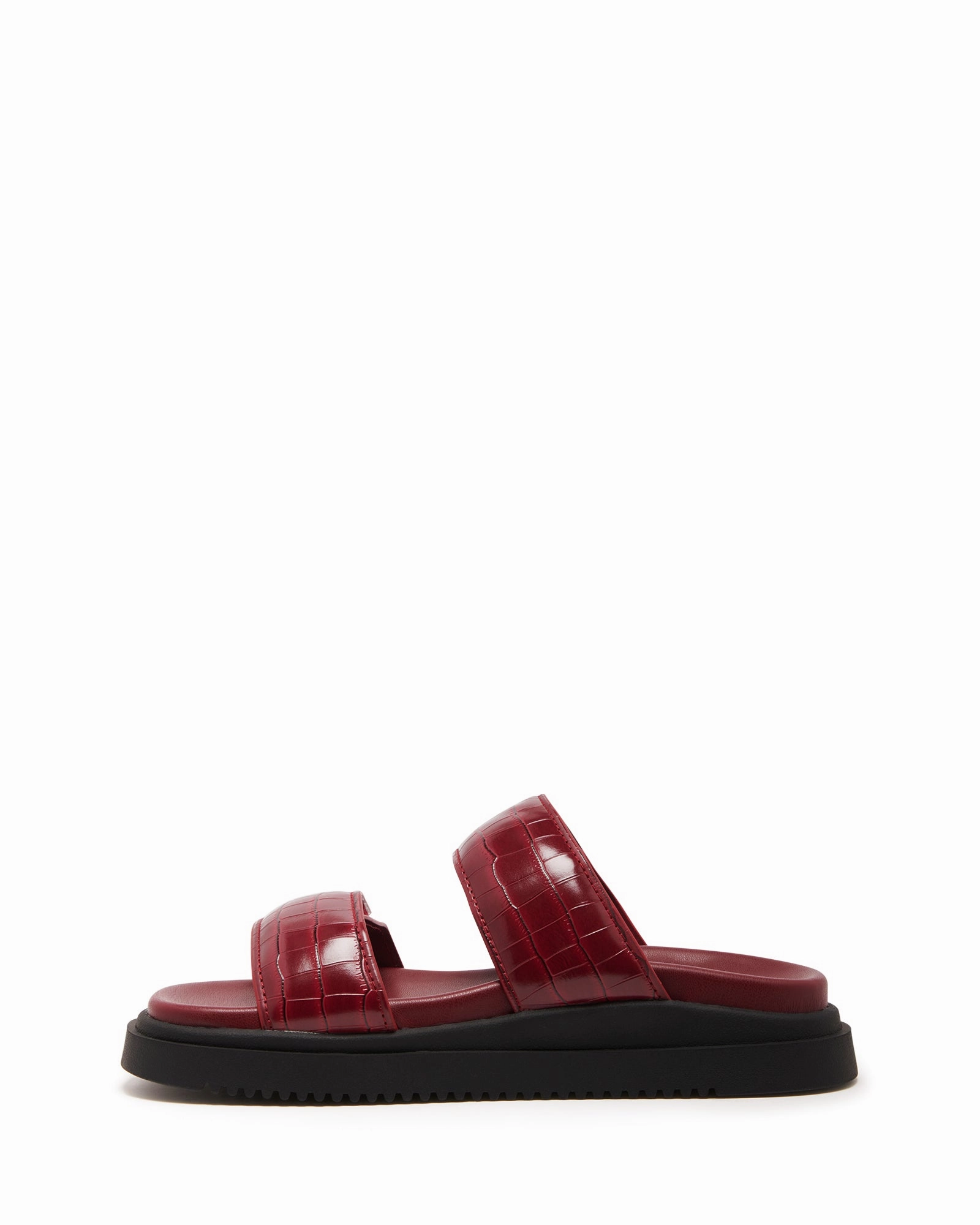 Sea View Modern Steps Pivot Flatform Sandal Cherry Croc