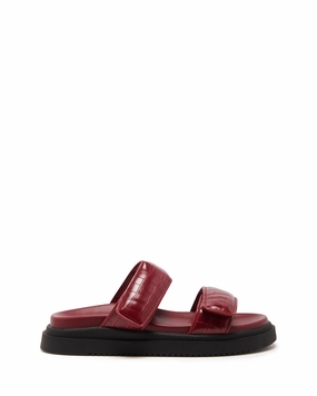 Simple Wear Relaxed Beach Shoes Pivot Flatform Sandal Cherry Croc