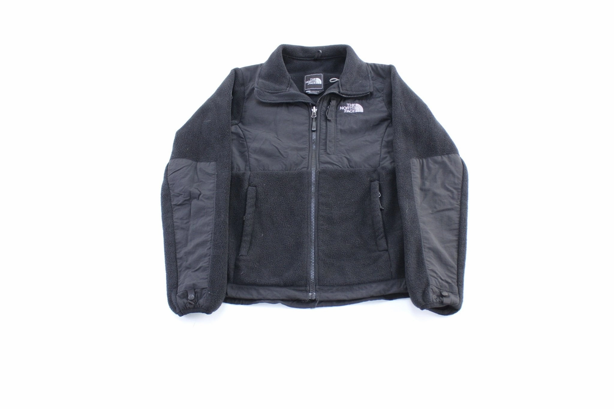 Help Women's The North Face Embroidered Logo Black Fleece Zip Up Jacket