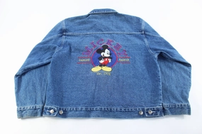 Lightweight Fill artists Mickey Unlimited Embroidered Mickey Mouse Denim Jacket