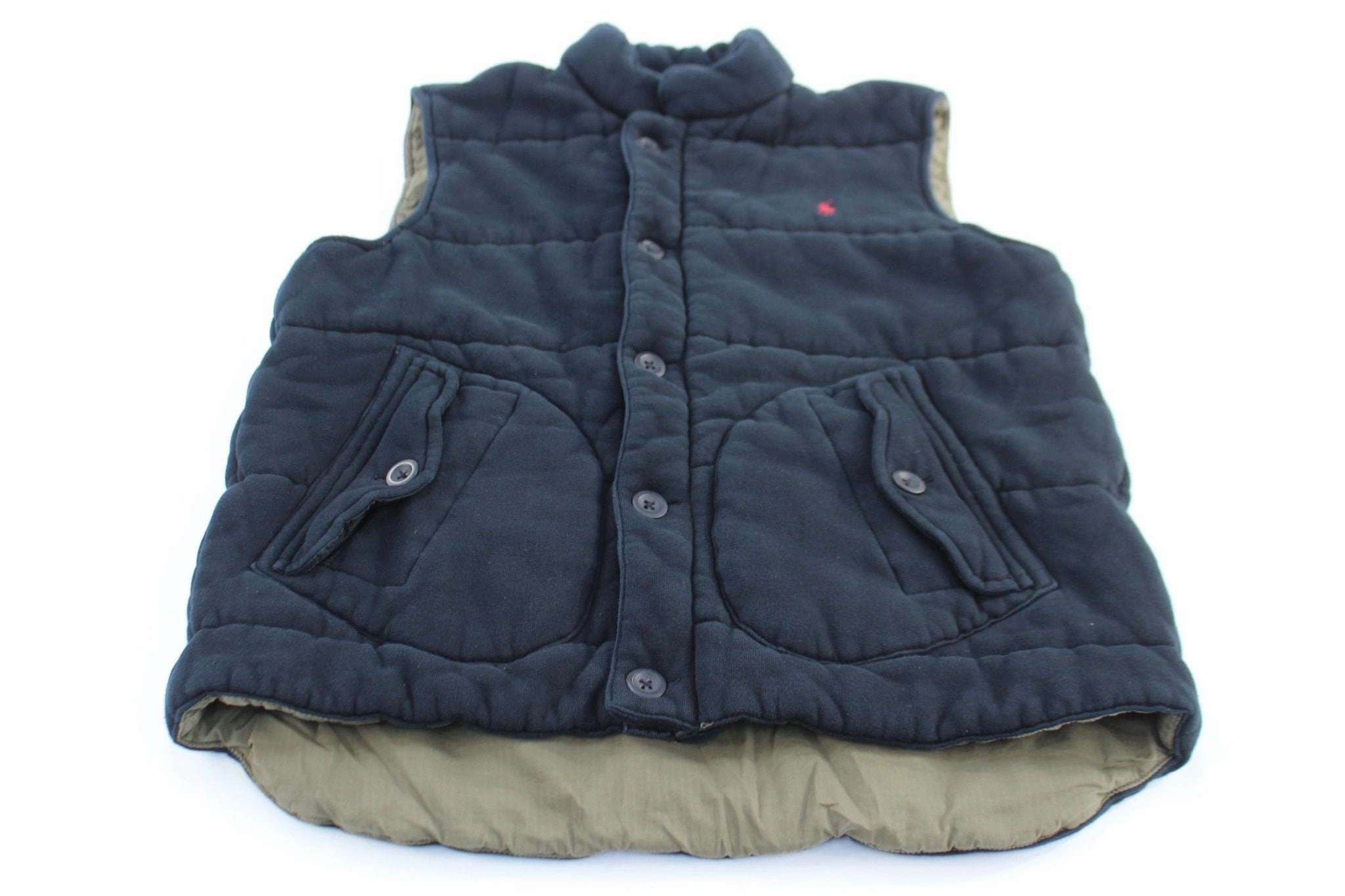 Polo by Ralph Lauren Embroidered Logo Black Puffer Vest Everyday Coverage night
