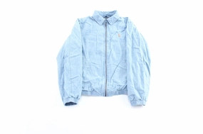 Polo by Ralph Lauren Embroidered Logo Blue Zip Up Jacket Halloween costume