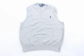 Durable Quality suitable for charity events Polo by Ralph Lauren Embroidered Logo Grey Sweater Vest