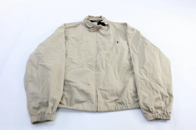 Polo by Ralph Lauren Embroidered Logo Light Beige Zip Up Jacket Calendar