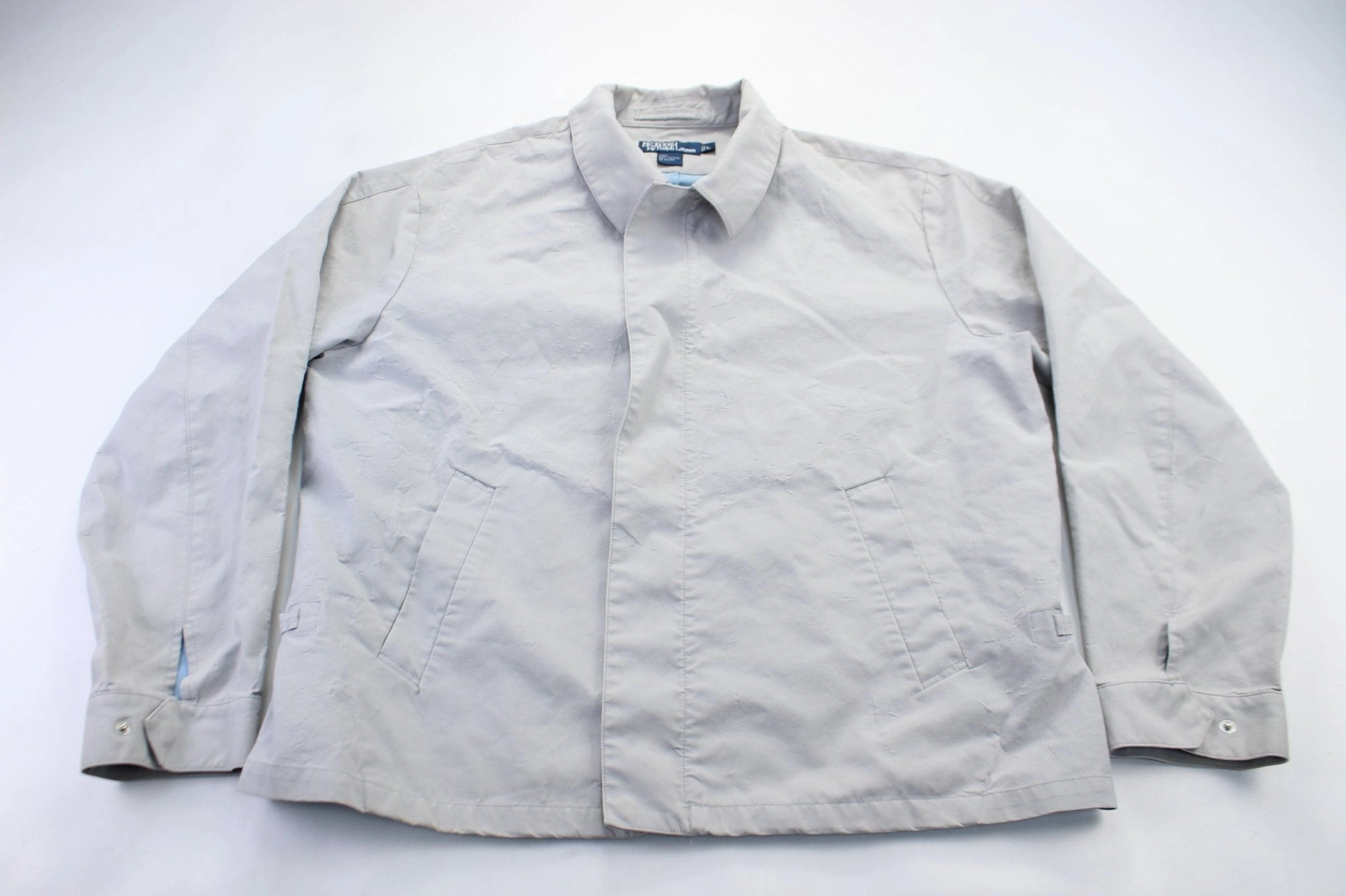 Bestow Fashionable Outerwear Polo by Ralph Lauren Embroidered Logo Light Grey Zip Up Jacket