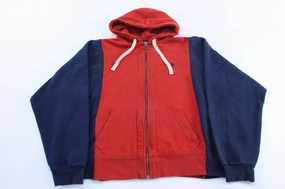 Deal Cravat Polo by Ralph Lauren Embroidered Logo Red & Blue Zip Up Hoodie