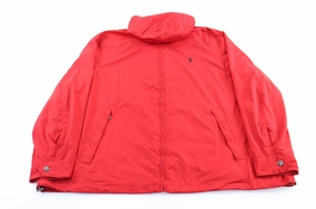 Active Protection Gear Polo by Ralph Lauren Embroidered Logo Red Hooded Zip Up Jacket