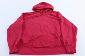 Polo by Ralph Lauren Embroidered Logo Red Pullover Hoodie Rain Protection