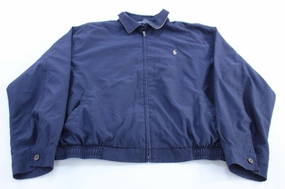 Waterproof Outer Layer Crush Polo by Ralph Lauren Navy Blue Bi-Swing Zip Up Jacket