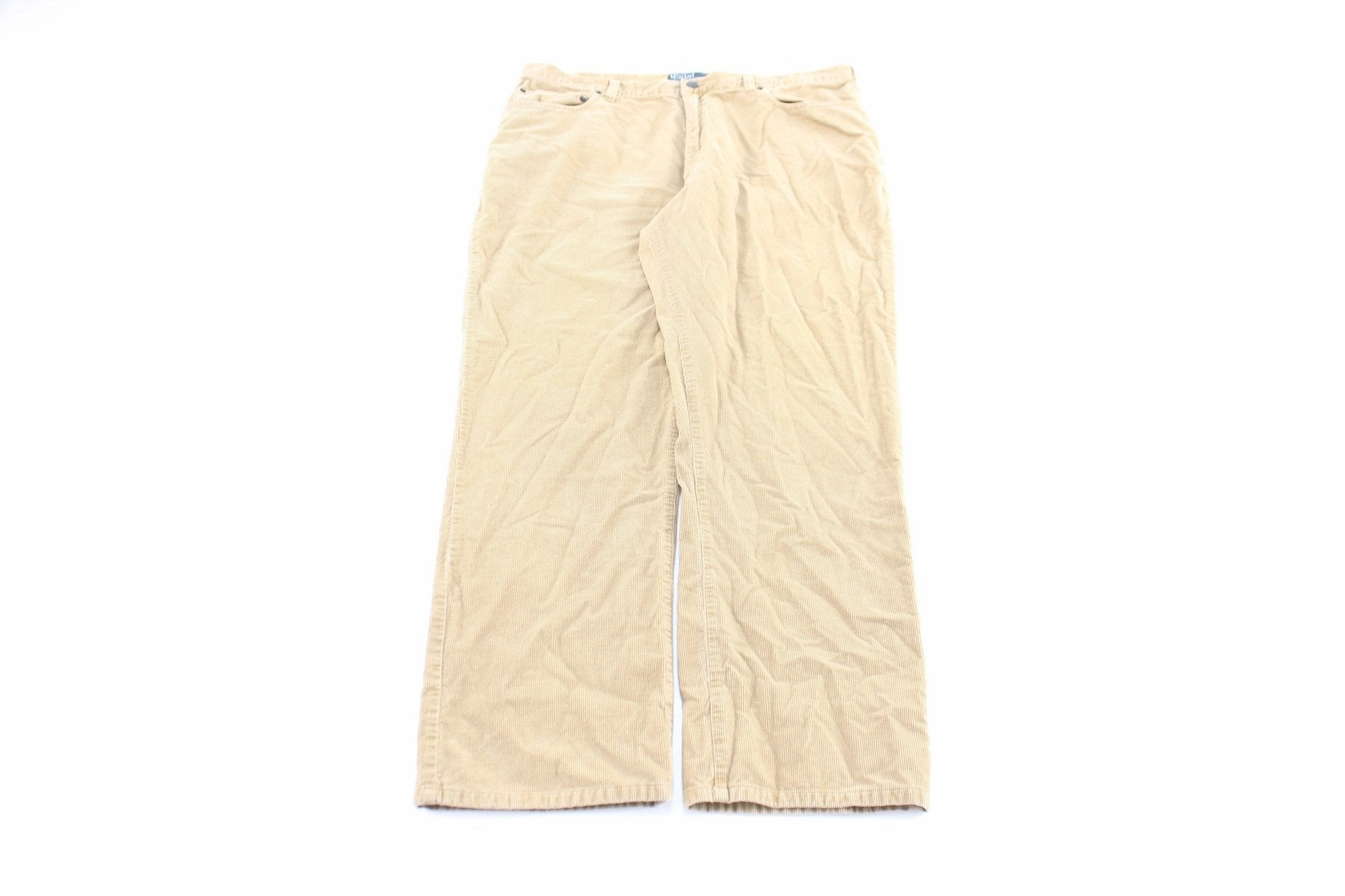 AdjustableDrawstring Versatile Look Polo by Ralph Lauren Tan Corduroy Pants