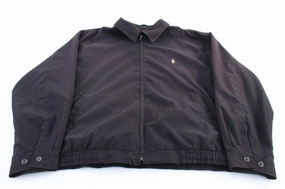 Disrupt Polo Ralph Lauren Embroidered Logo Black Zip Up Jacket