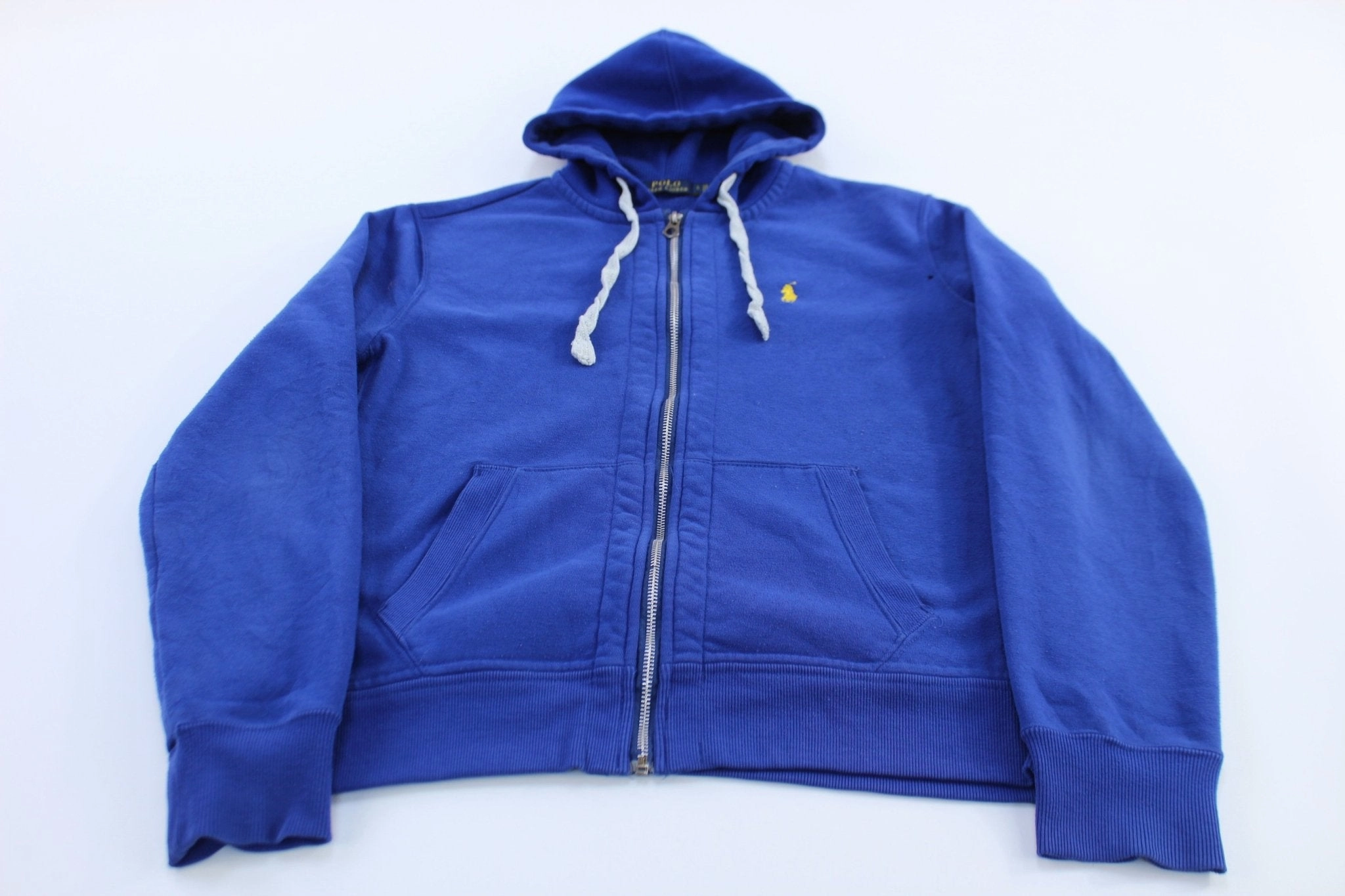 Polo Ralph Lauren Embroidered Logo Blue Full Zip Hoodie Thermal regulation