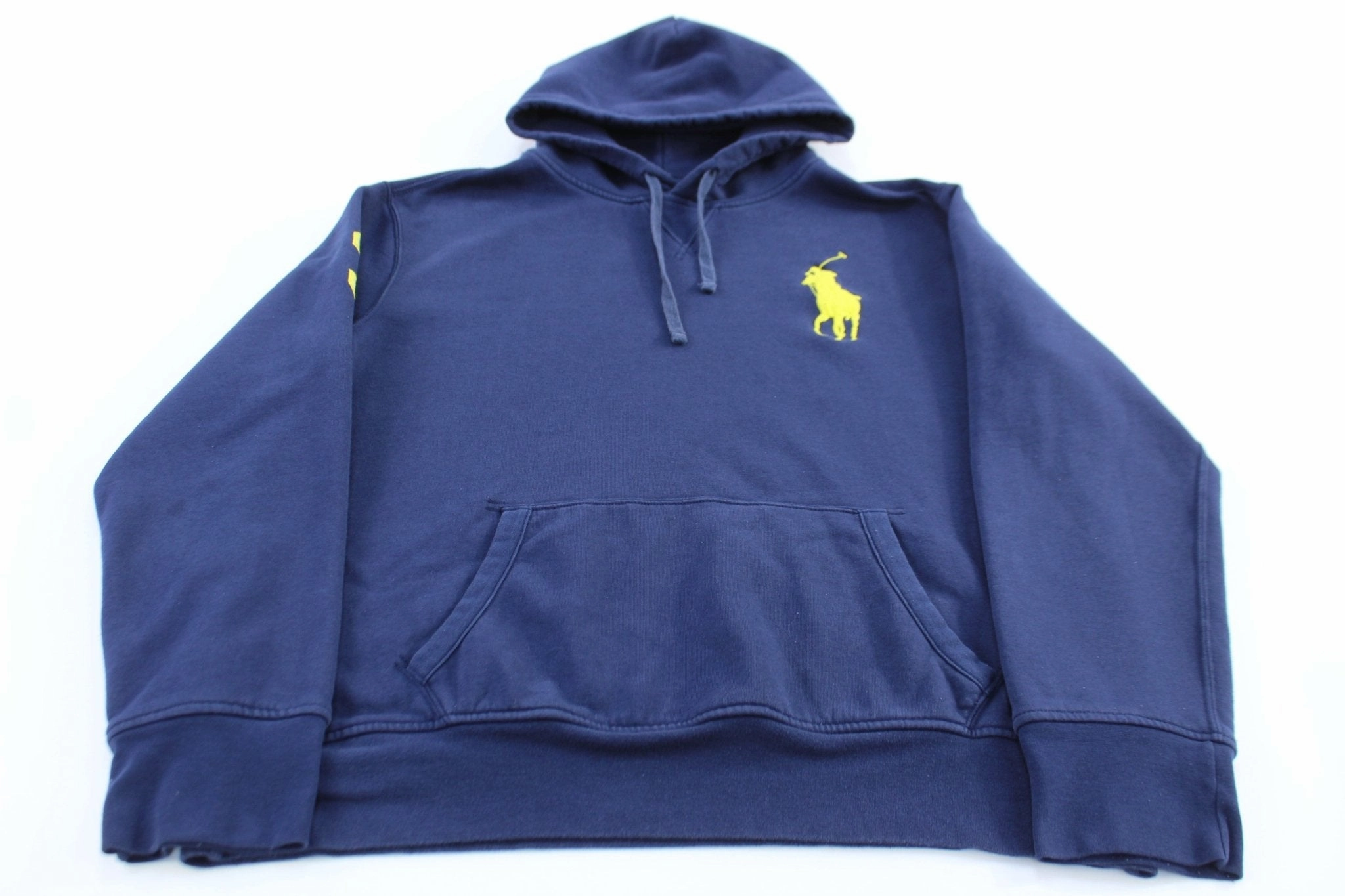 Reinforced Stitching Polo Ralph Lauren Embroidered Logo Blue Pullover Hoodie