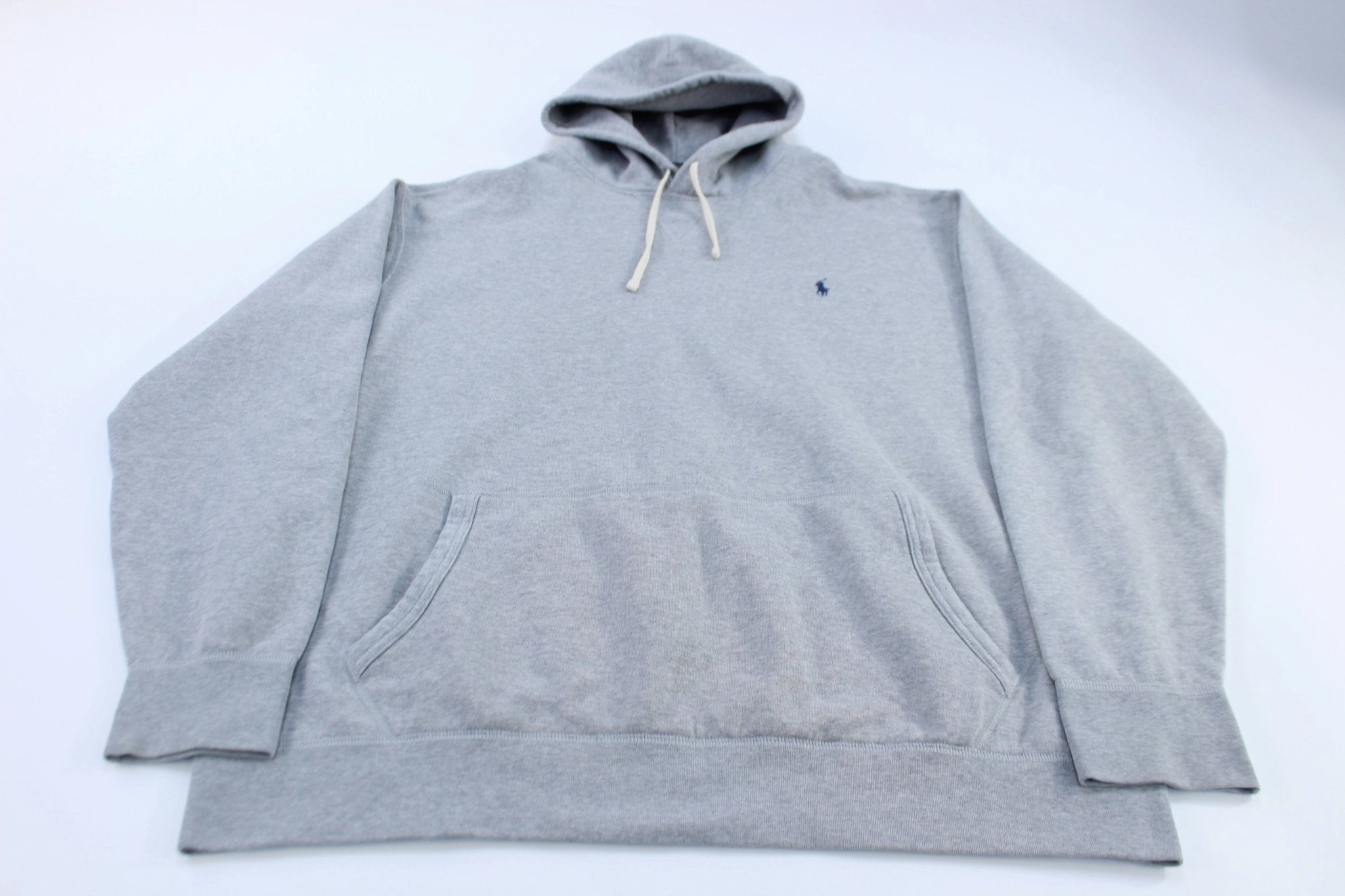 Polo Ralph Lauren Embroidered Logo Grey Pullover Hoodie city lights