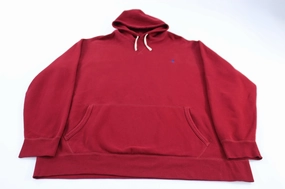 Polo Ralph Lauren Embroidered Logo Maroon Pullover Hoodie car