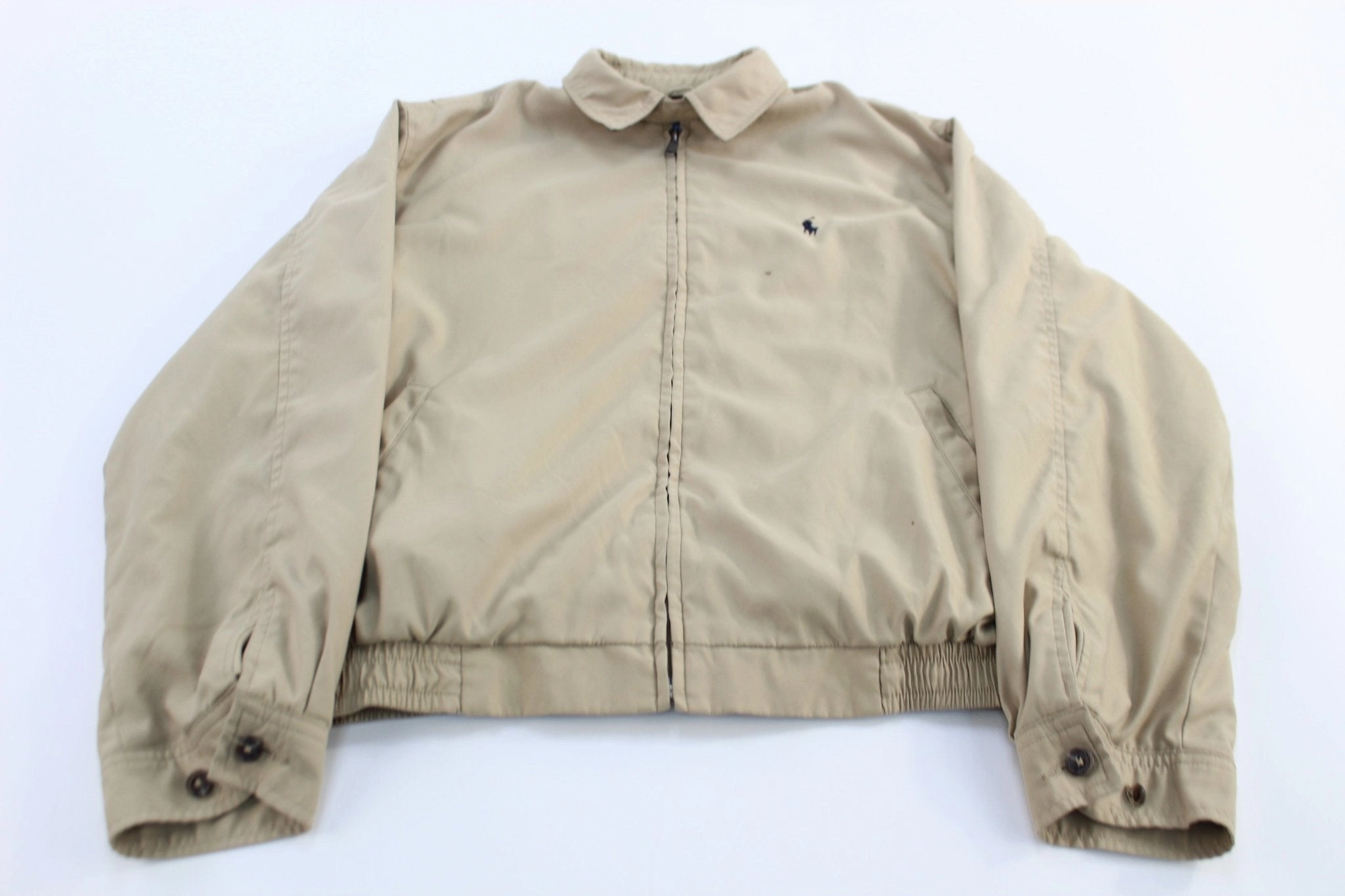 Unwind Polo Ralph Lauren Embroidered Logo Tan Zip Up Jacket