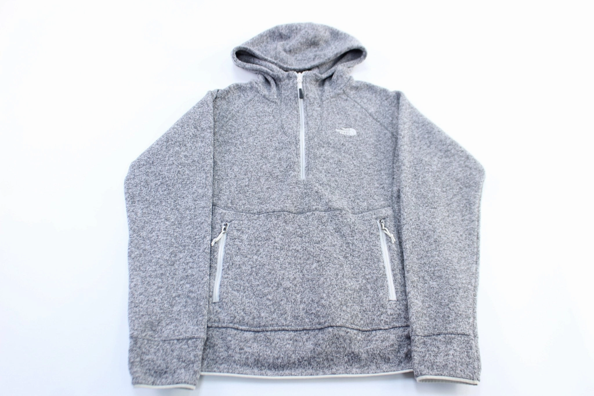 Sale Women's The North Face Embroidered Logo Grey Pullover Hoodie