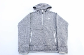 Sale Women's The North Face Embroidered Logo Grey Pullover Hoodie