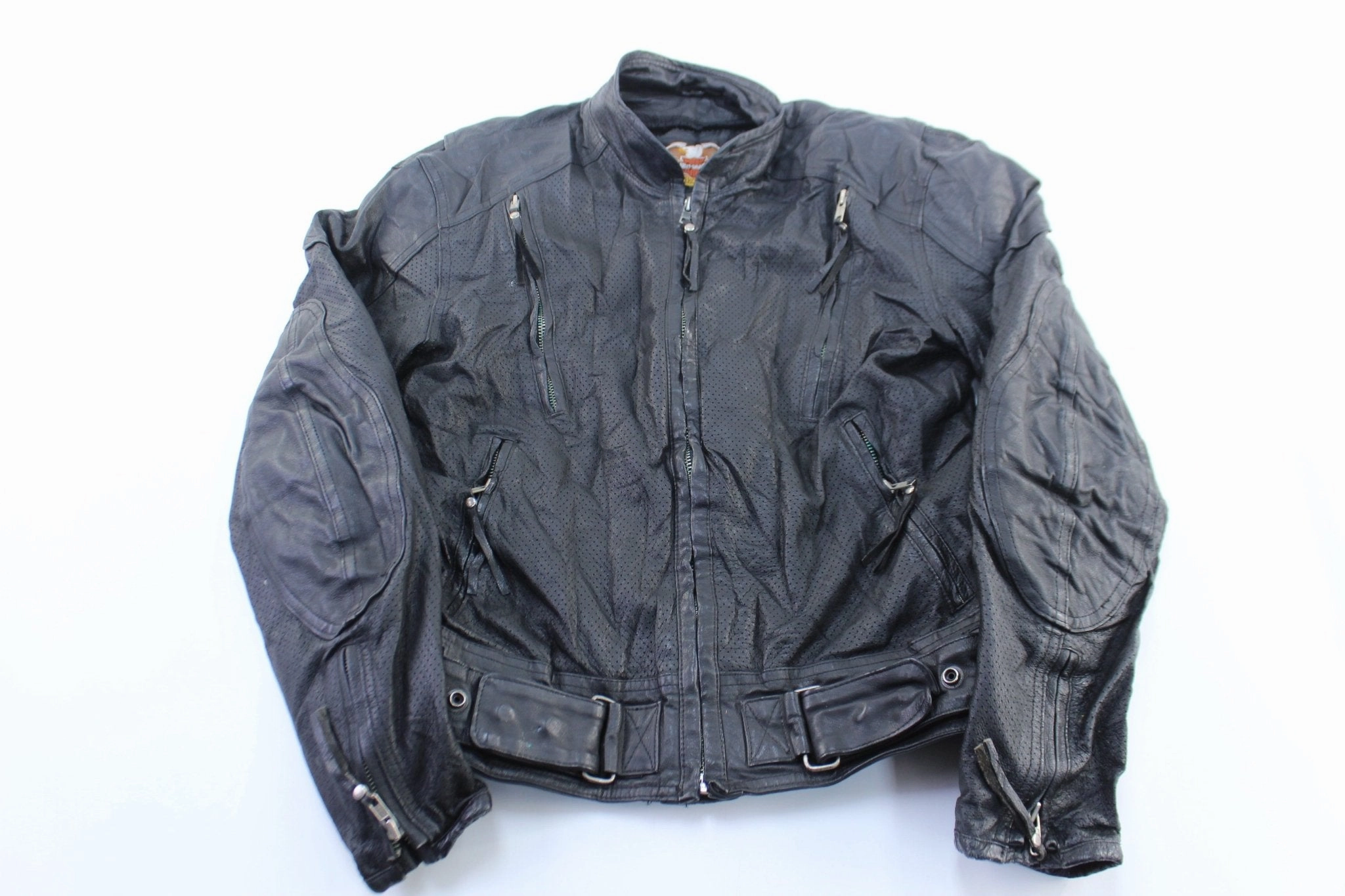 Women's Harley Davidson Motorcycles Black Leather Biker Jacket Cozy Fit