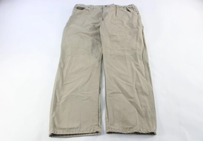 Dickie's Logo Patch Beige Pants Hidden Zip Pockets