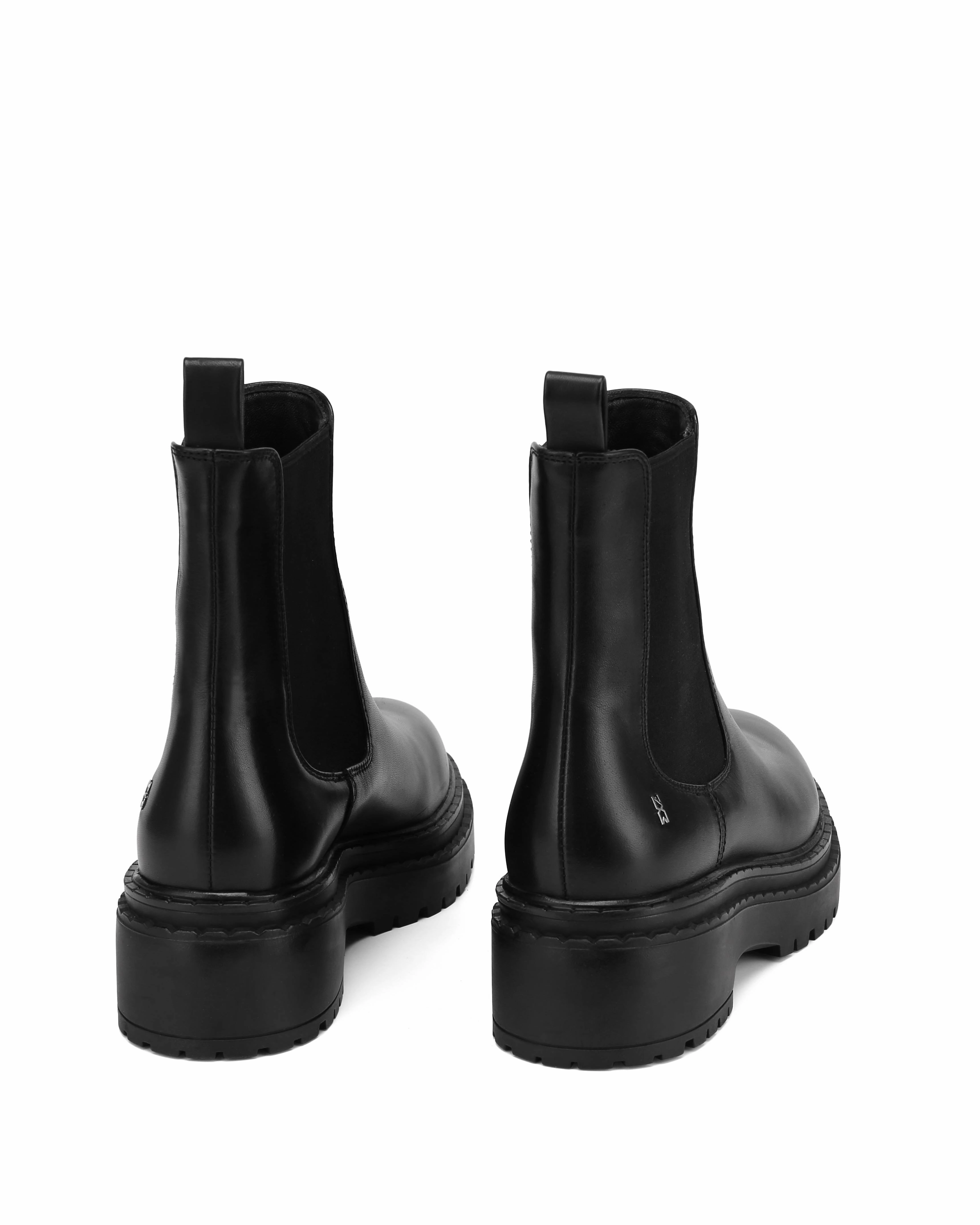 Prahran Black Waxy Leather Stylish Design