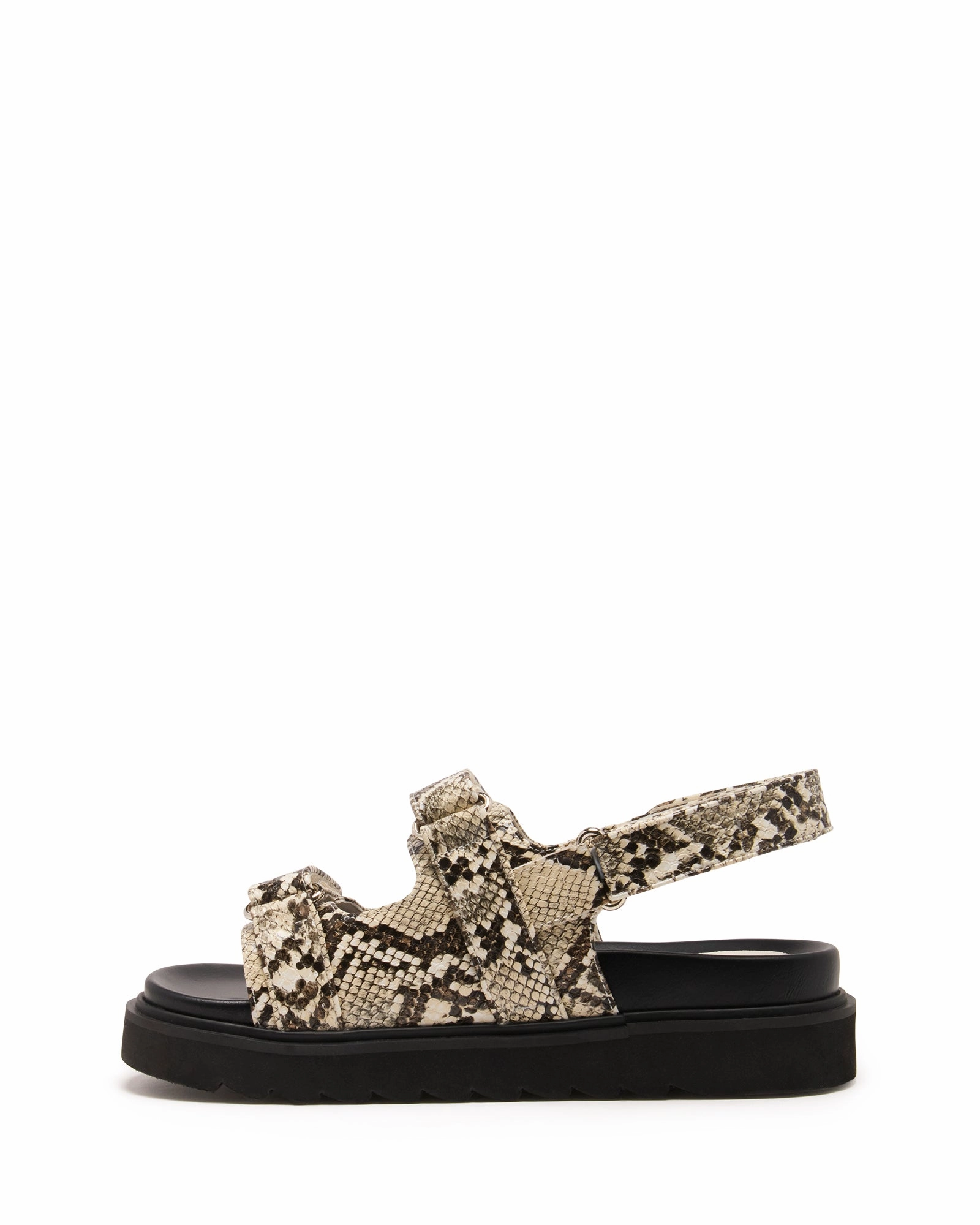 Sunset Stroll Veto Platform Sandal White/Black Snake