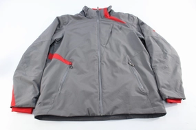 City Edge spring season Spyder Logo Grey & Red Zip Up Jacket